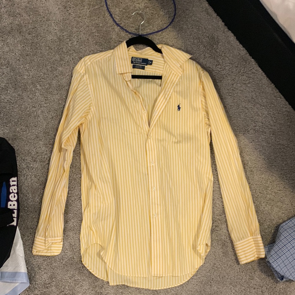 Ralph Lauren yellow striped polo